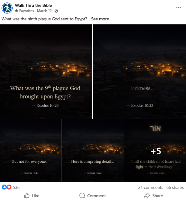 9th Plague post — 500+ organic engagement